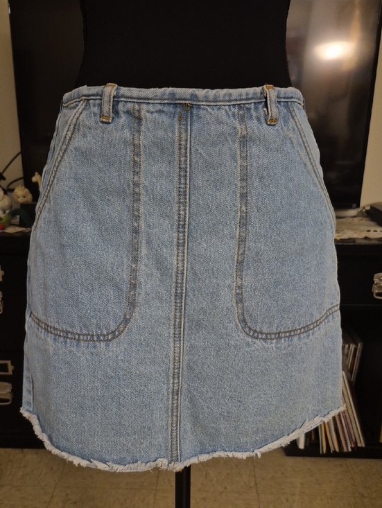 Billabong Denim - Billabong Light Blue Denim Mini Skirt with Front Pockets
